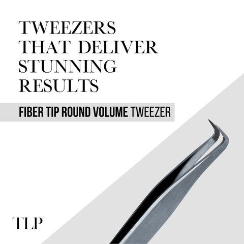 Fiber Tip Round Volume Tweezers