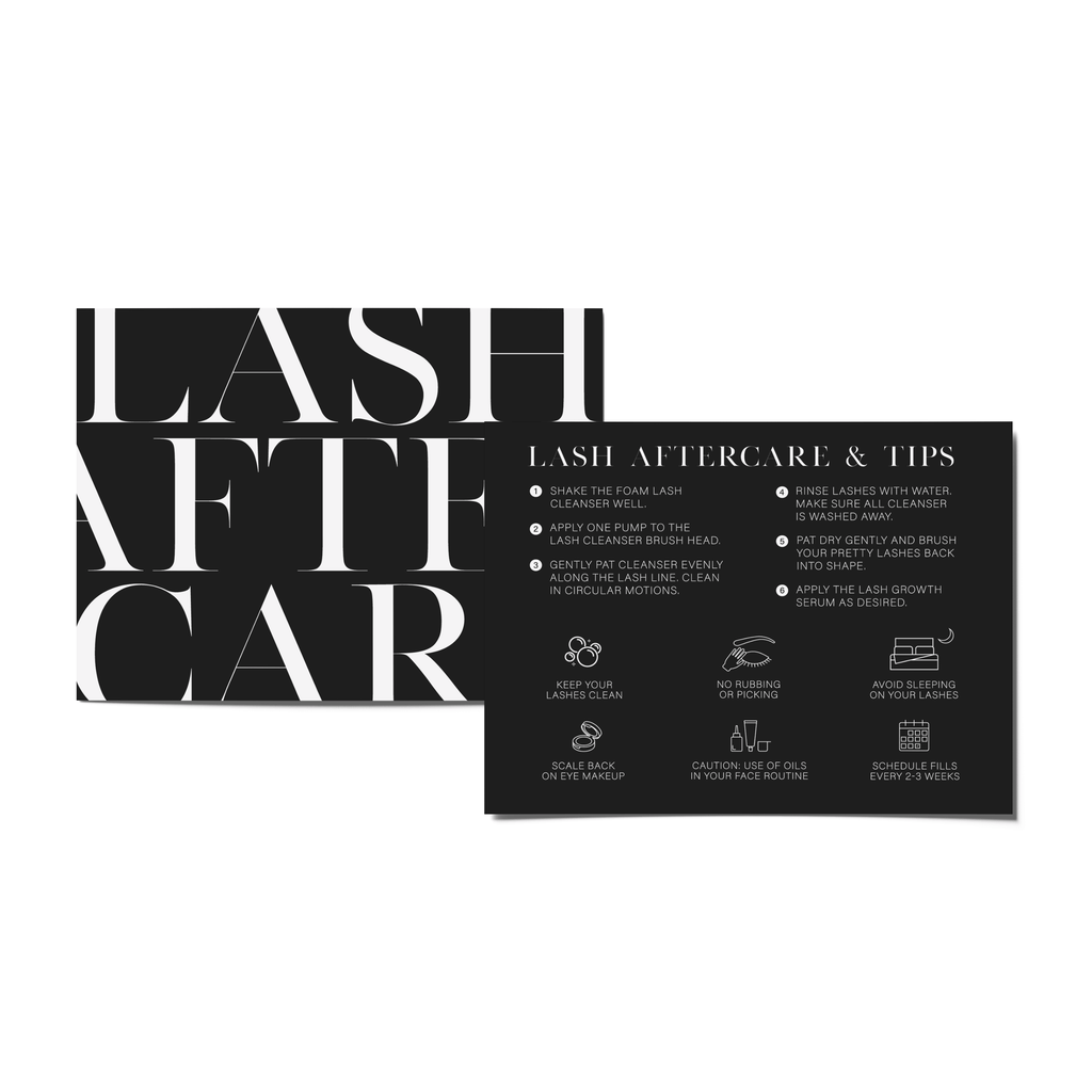 Lash Aftercare Card Downloadable