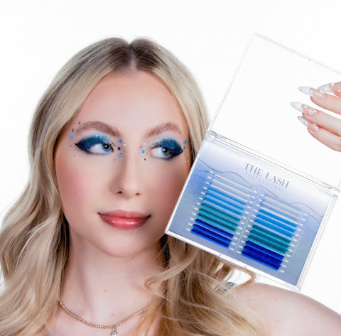 Blue Eyelash Extensions The Lash Professional